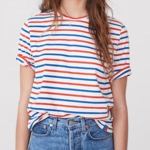 READ DESCRIPTION - Kule Cream, Red, and Blue T-shirt